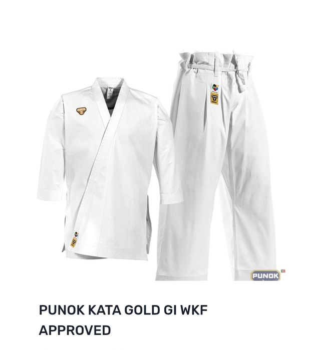 Karaté - 2 Kimonos de Kata (competição e treino) + 2 cintos + 1 saco de transporte - Equipamento de kata aprovado pela WKF