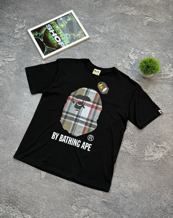 Футболка Bape x Burberry / футболка Бейп Барбері / футболка бейп барбери