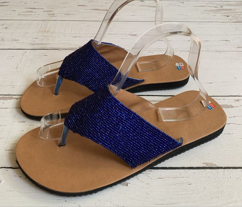 Stylowe Damskie Klapki Japonki Kind 40 Koraliki Boho Etno Nowe !