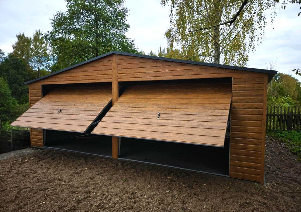 Garaż blaszany 9x5 PREMIUM kolor Dąb Orzech Grafit Garaże blaszane 9x5 9x6 9x7 dostawa i montaz w całej Polsce !