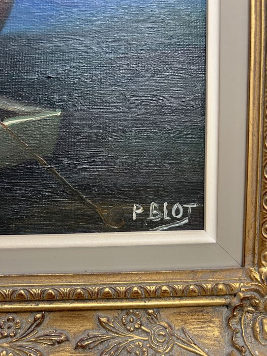 Obraz w pieknej zlotej ramie