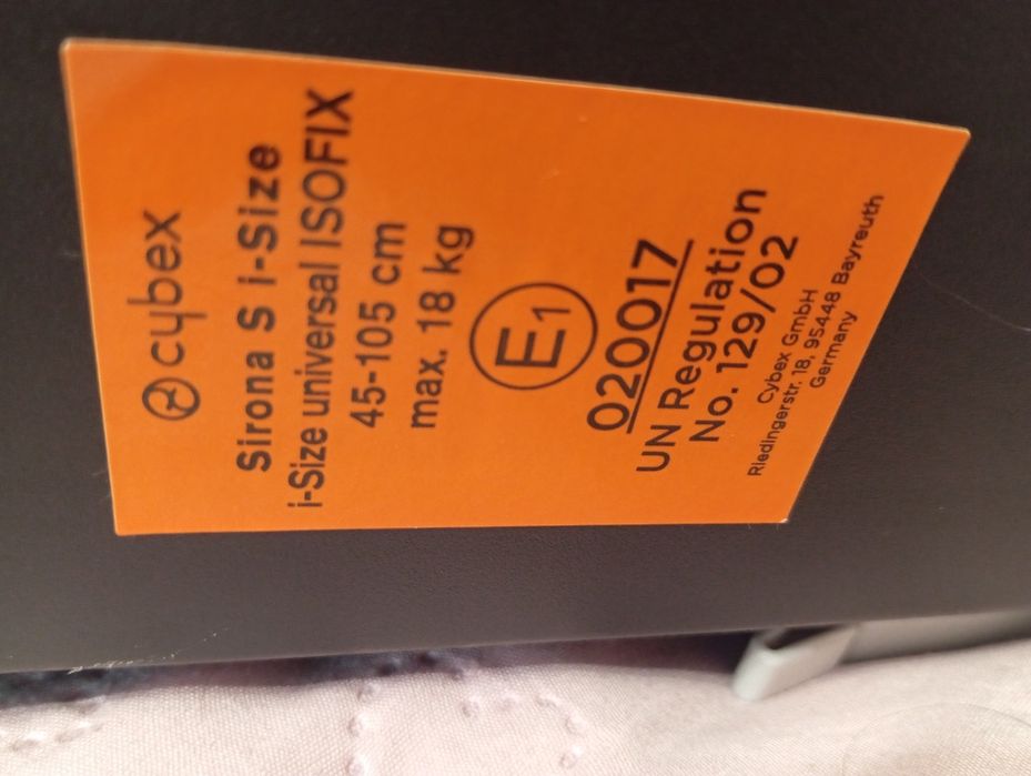 Fotelik Cybex Sirona S i-size 0-18 kg