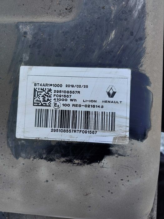 Bateria trakcyjna renault zoe 41kw 52kw soh 95.5%montaż