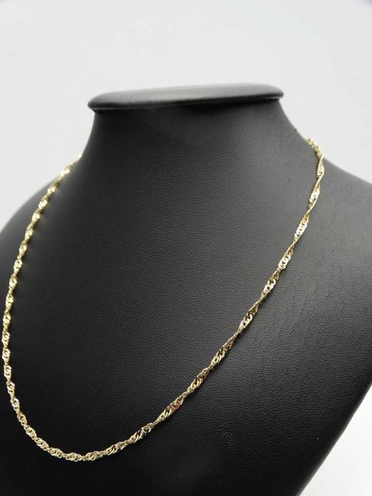 Piękny Złoty Łańcuszek Singapur 3,04g P333 45cm 2mm
