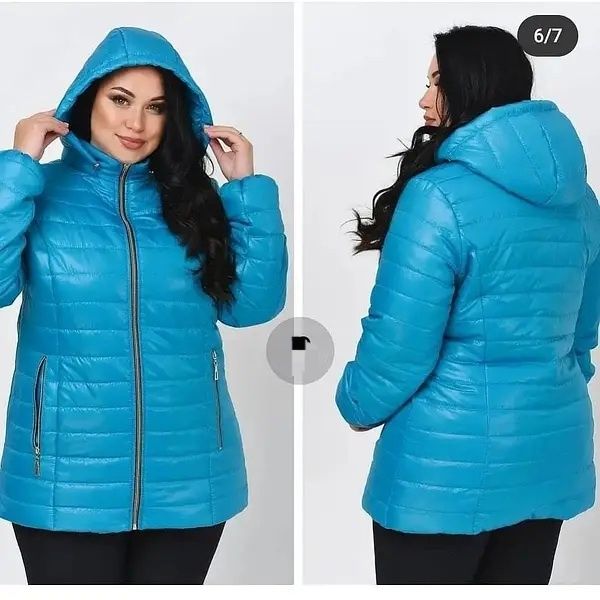 Женская удлинённая демисезонная куртка больших размеров. 54-78р