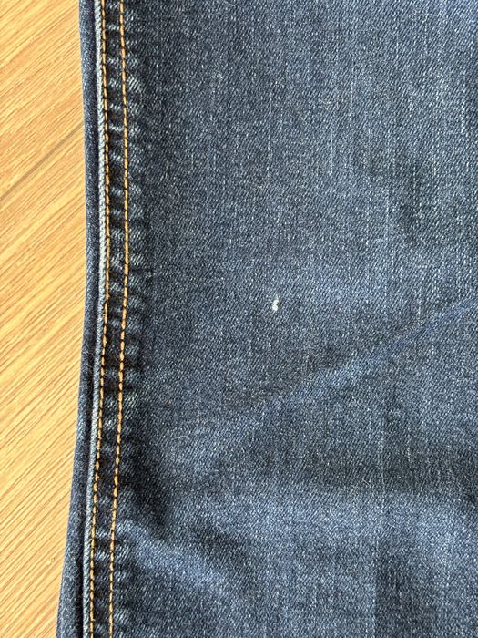 Jeansy granatowe Mango stright/proste
