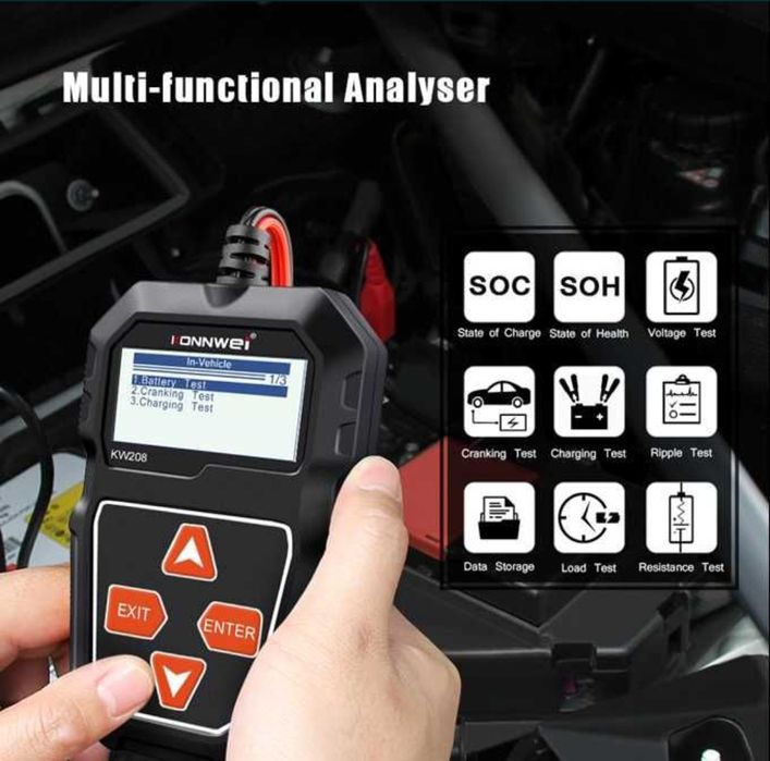 Тестер для авто. Тестер KONNWEI KW208.Тестер