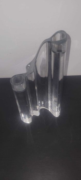 Castiçal Duplo Imponente em Cristal de Boémia (23cm) - Original