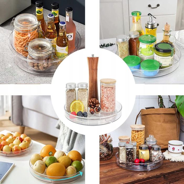 stojak obrotowy kuchenny taca talerz organizer do kuchni