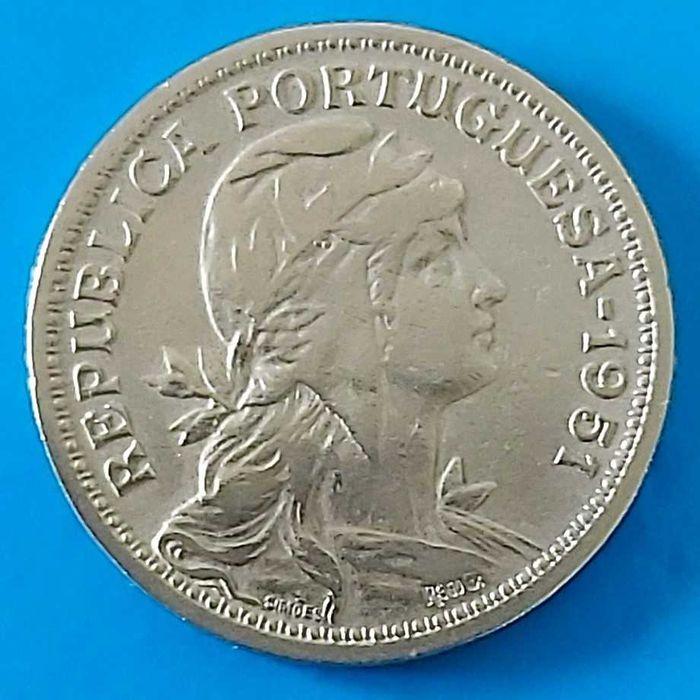 50 Centavos de 1951, Republica Portuguesa