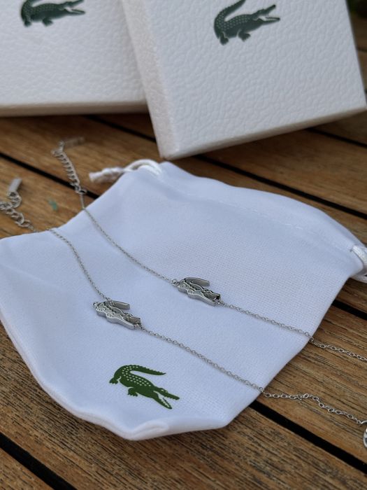 Браслет Lacoste monogram жіночий браслет Лакост женский серебро цепь