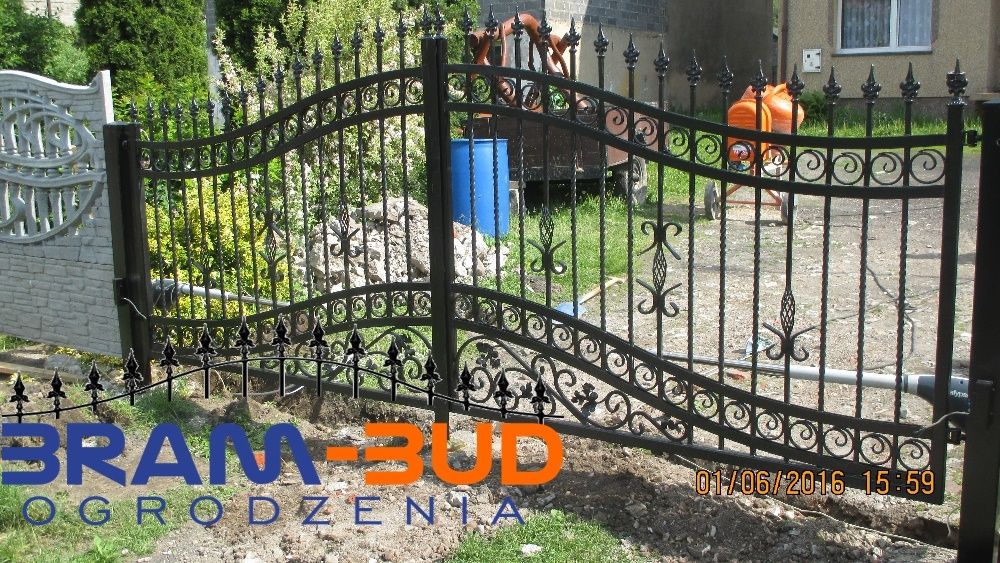 ogrodzenia nowoczesne, automatyka bram kute