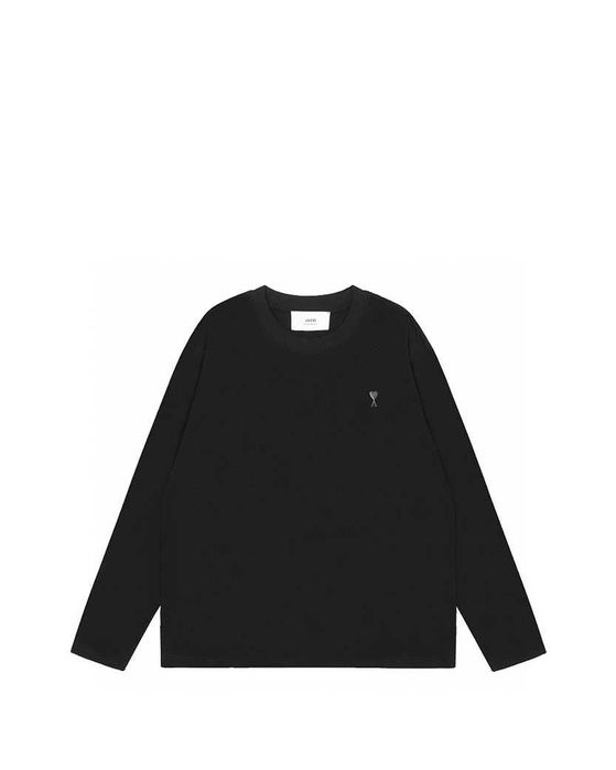 Лонгслів AMI Paris Ami De Coeur Tonal Small Heart Long Sleeve Black