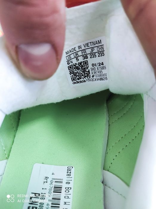 ОРИГІНАЛ 100% Кросівки Adidas Gazelle Bold Shoes Green IH7495 38