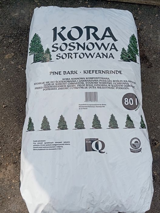 Kora sosnowa średnia, gruba . Odbiór w Lublinie. Transport