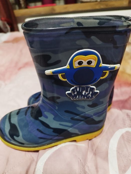 Kalosze chłopięce nie ocieplane 26. Super wings,w panterkę.