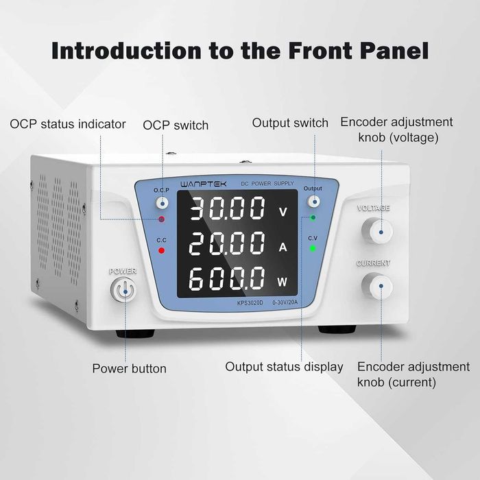 Carregador baterias 30V/20A