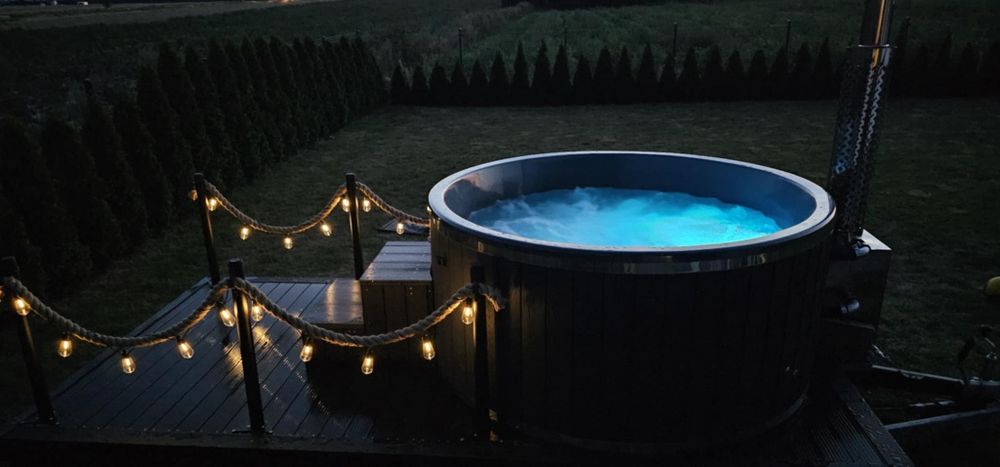 Bania jacuzzi wynajem na sylwestra opalana drewnem
