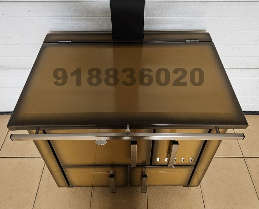 Fogão Lenha Castanho Novos Forno Inox - Fabrico Nacional