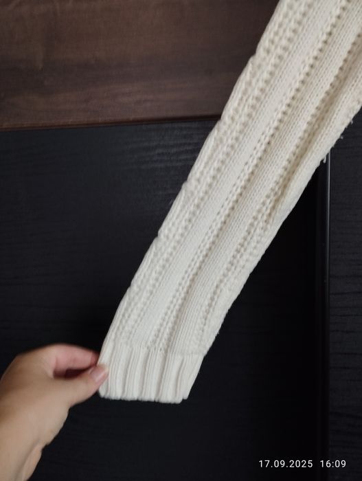 Sweter kardigan z kołnierzem