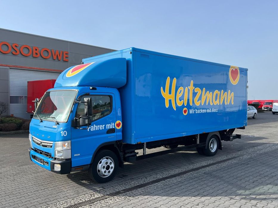 Mitsubishi FUSO CANTER 7C18 KONTENER+WINDA  nr.109 EURO6 1Wł. Import z DE Asystent pasa ruchu Kamera Cofania Winda