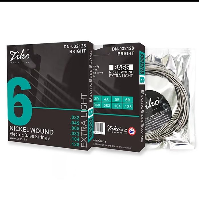 Struny go gitary basowa 6 strunowe nowe