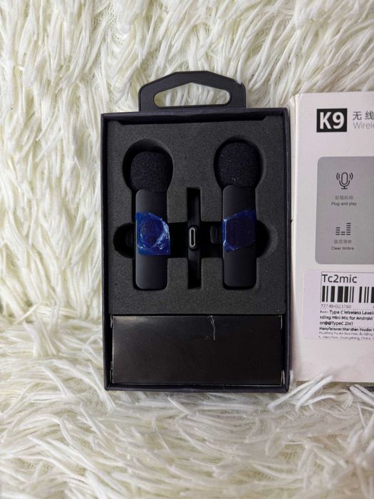 Новий Бездротовий Мікрофон K9 (2 шт.) – Type-C, для Стрімів та Відео!