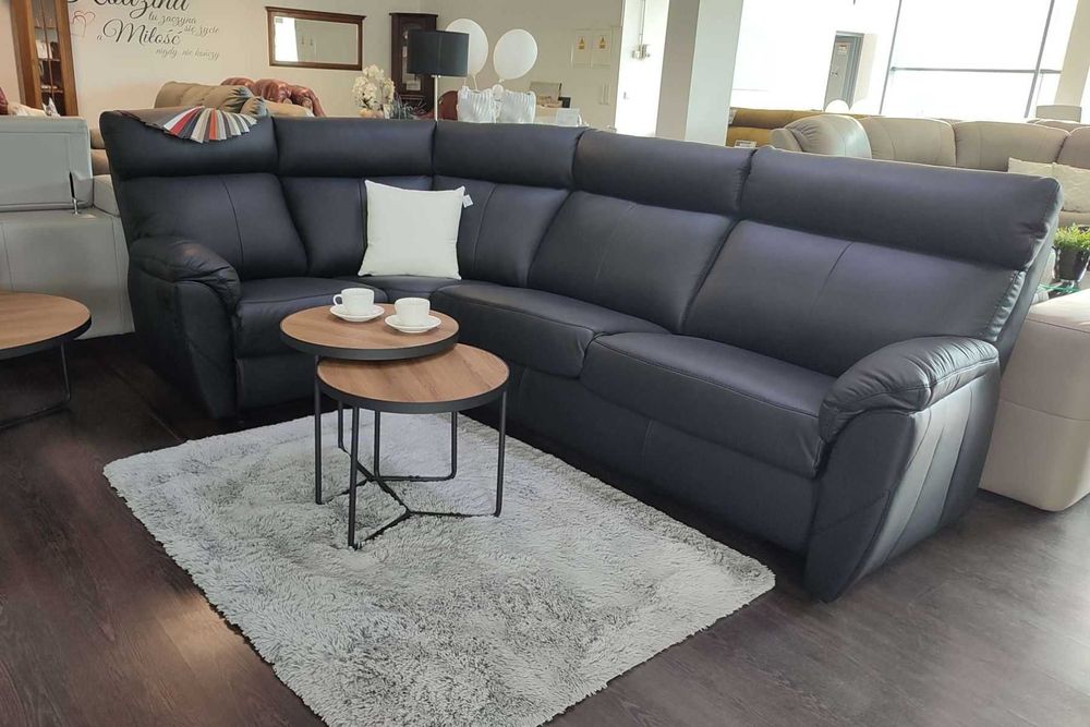 Narożnik Capri - 35% skóra naturalna 100% Dostępny od ręki