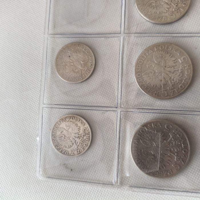 Moneta--5zł Głowa Kobiety--1932-34--srebro.