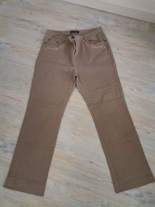 Calças de ganga bege