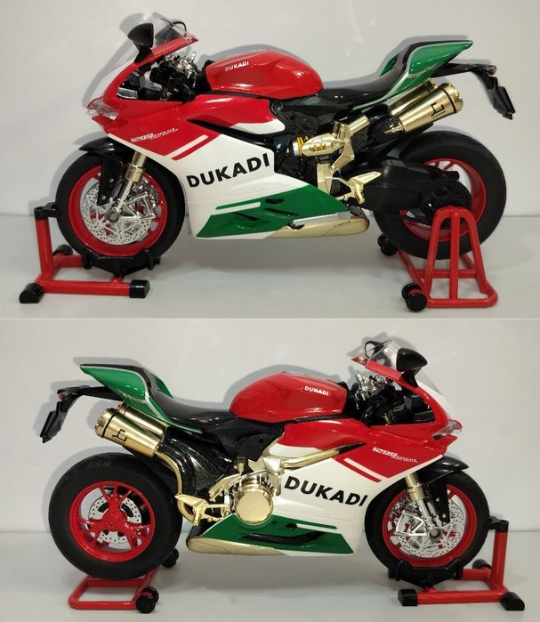 Ducati 1199 Panigale с паром модель мотоцикла 1:9 со звуком и светом