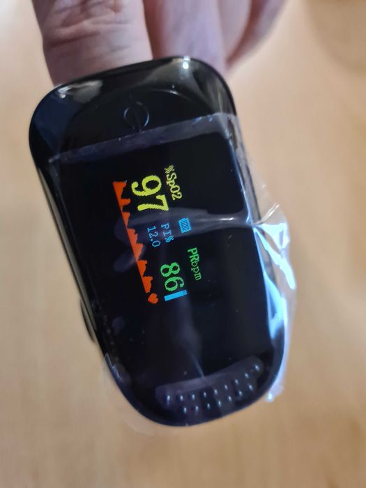 Pulsoksymetr Oromed black baterie w zestawie