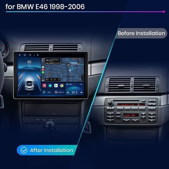 BMW 3 E46 / M3 – Radio Android 15 11,5” CarPlay Android Auto 2GB/32GB GPS Nawigacja Stacja Multimedialna WiFi Bluetooth DSP 4G LTE PL