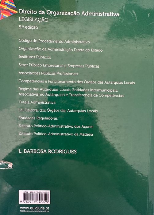 Legislação de direito da organização administrativa.