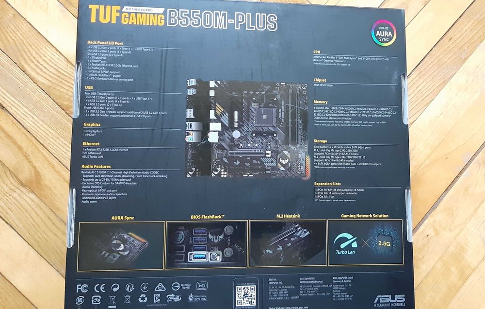 Мат плата Asus B550 M Plus + AMD Ryzen 5600 + Кулер BOX (На гарантії ...