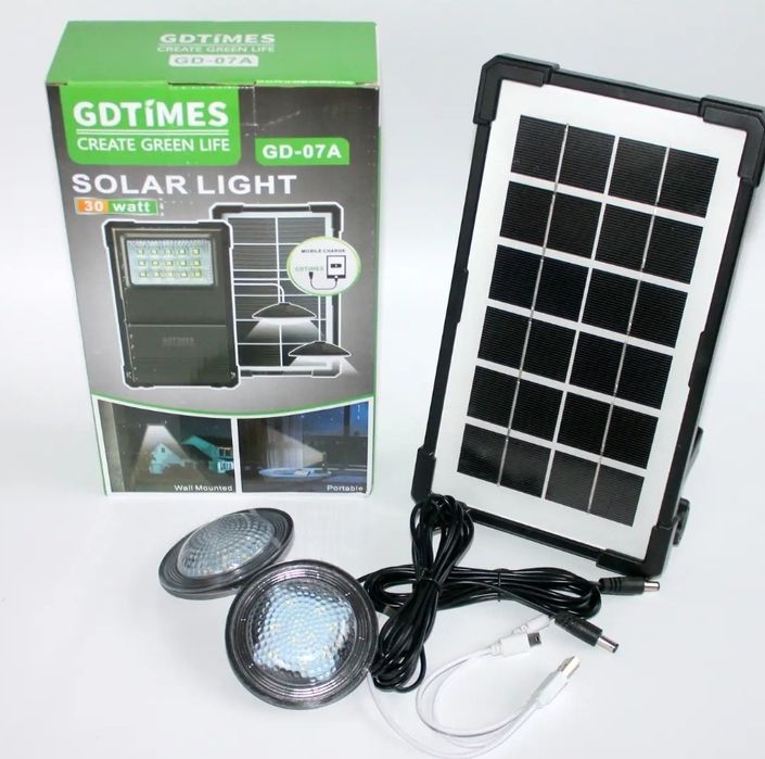 зарядна сонячна станція повербанк сонячна батарея фонарь gdtimes105 07