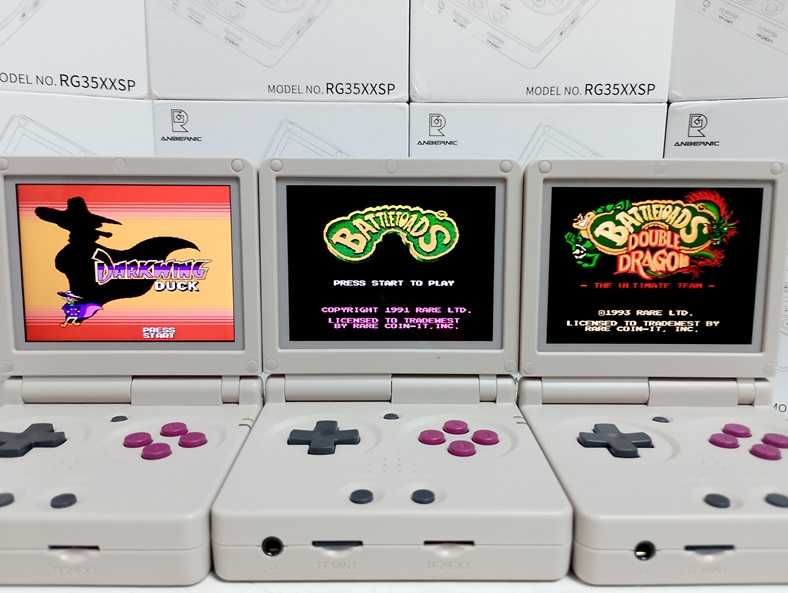 Ретро ігрова приставка Anbernic RG35XXSP Grey 64GB 8000 ігор GameBoy