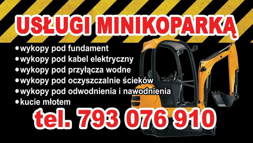 Uslugi minikoparką