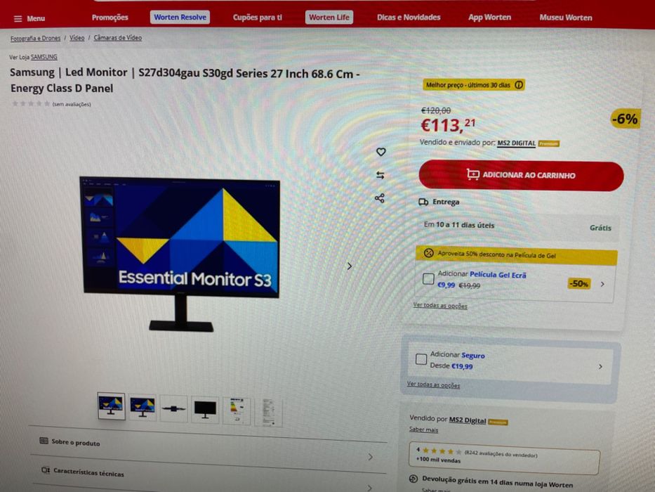 Monitor Samsung Led 27 Polegadas