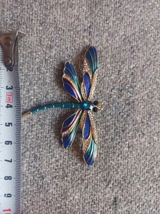 Broszka ważka dwa kolory