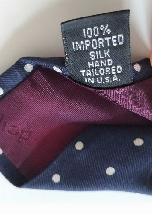 Krawat w kropki elegancki 100% SILK Seta Jedwab