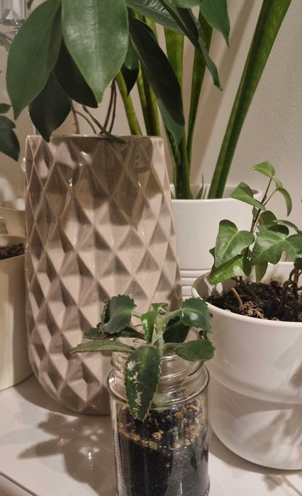 Wazon w stylu glamour beżowo-szary z połyskiem ozdoba, dekoracja