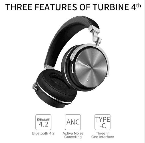 Fones sem fios Bluetooth T4 Bluedio Turbine | Headphones Wireless