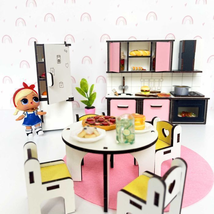 Лялькові меблі Лол Lol Кухня Ванна для ляльок будинок мебель для кукол