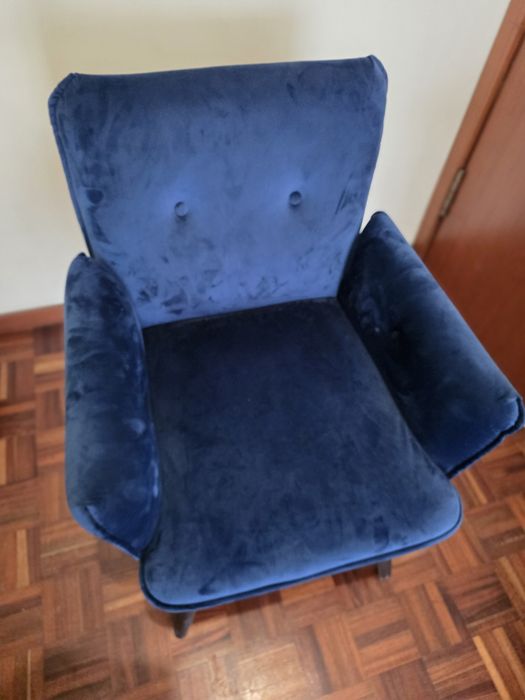 Cadeirão Azulão Veludo (como Novo)