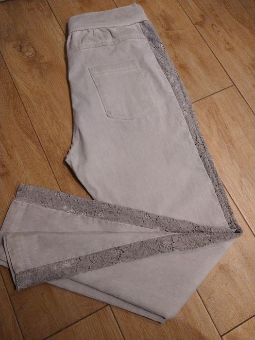 Spodnie damskie na gumce, włoskie (g)