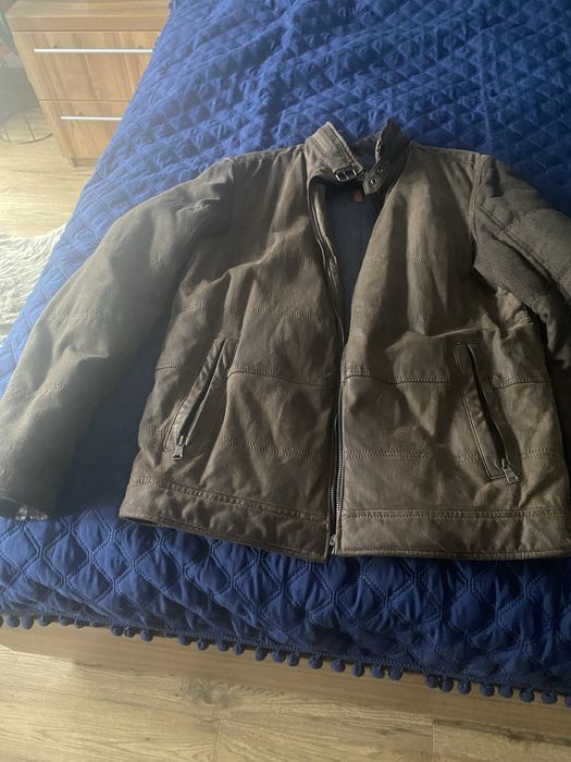 Kurtka  męska  z dodatkiem skóry