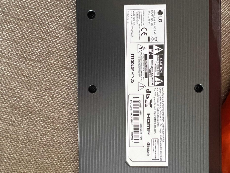 Soundbar LG GX + Colunas traseiras SPK8