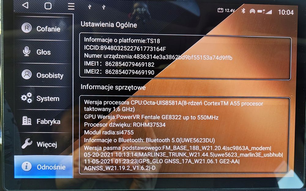 Radio Android ekran 13 cali 6gb/128gb