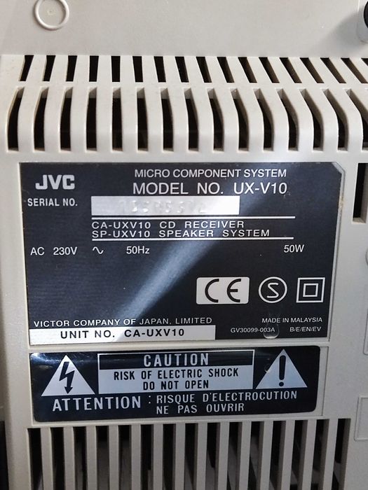Aparelhagem JVC UX-V10 | Design Vertical Retro | CD e Cassete